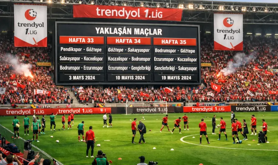 Trendyol 1. Lig 33, 34 ve 35. Hafta Maç Takvimi Duyuruldu
